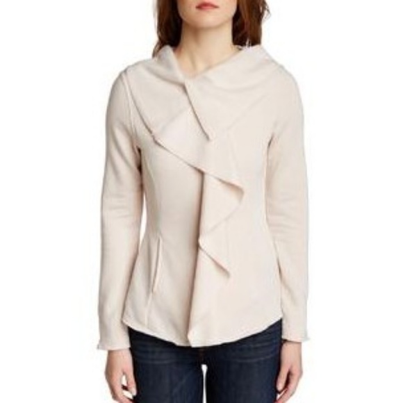 blanc noir Sweaters - Blanc Noir Women's Full Zip Draped Sweater